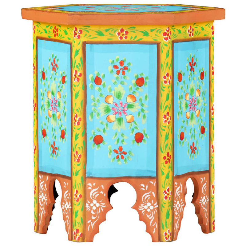 Annetta Solid Wood Pedestal End Table