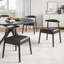 Table de salle à manger ronde en bois massif 47,2 po avec base en X-659836070