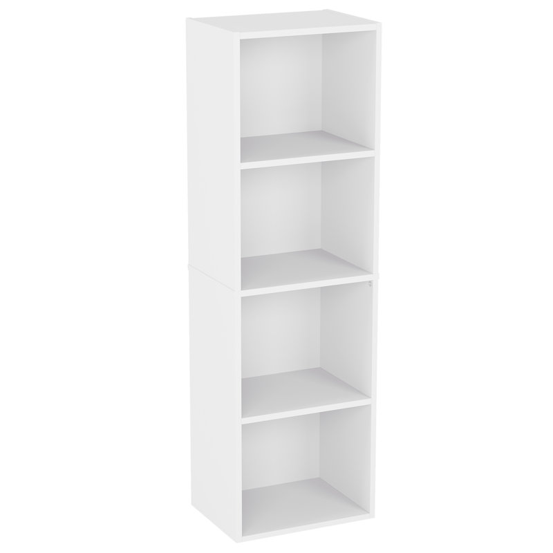 Gerardi 32cm W Standard Bookcase, White, 106 cm H x 32 cm W