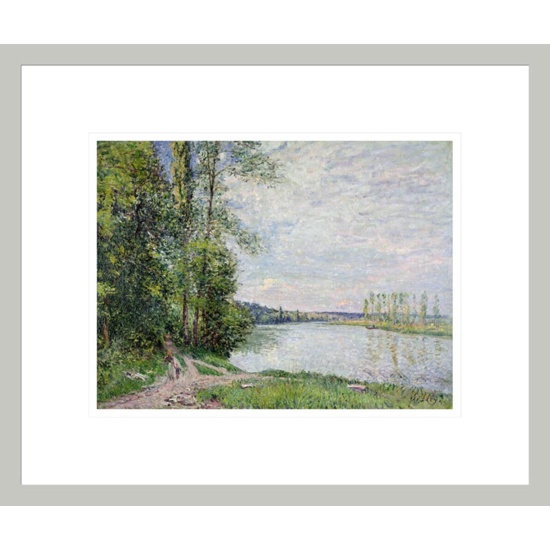 The Riverside Road, de Veneux à Thomery par Alfred Sisley, impression giclée sur cadre, H 13,75 po x l 16,36 po