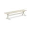 Ensemble de salle à manger 5 pièces comprenant une table rectangulaire à pattes en X et 4 chaises rembourrées en lin beige clair.-1859820193