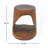 MGO Hollow Round Side Table with Wood-Like Texture – Antique Brown-1999132708