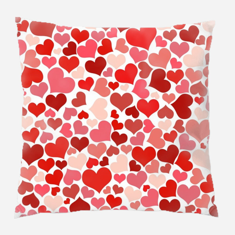 Reversible Throw Pillow, Red, Indoor