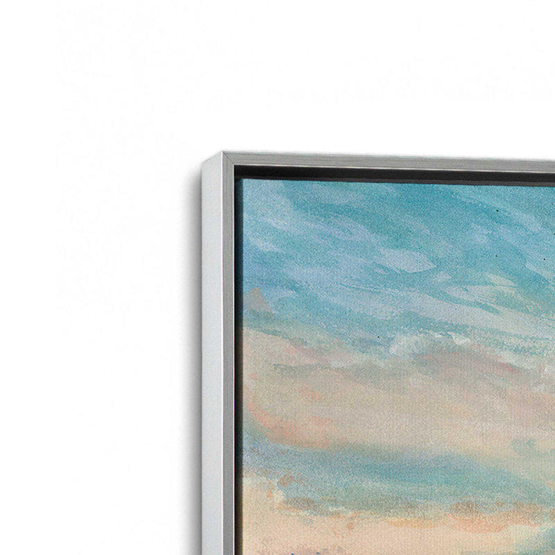 «Southampton Sunset» par Stephen Calcasola, reproduction d'art sur toile, Argent argent, H 12 po x l 16 po