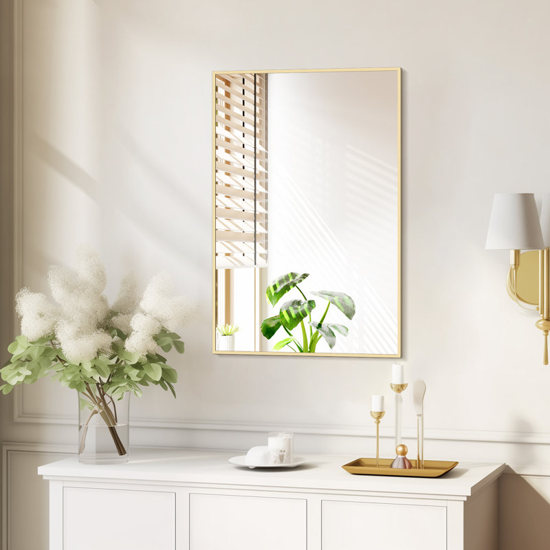 Miroir d'appoint Sieana, 30 po x 20 po, Doré
