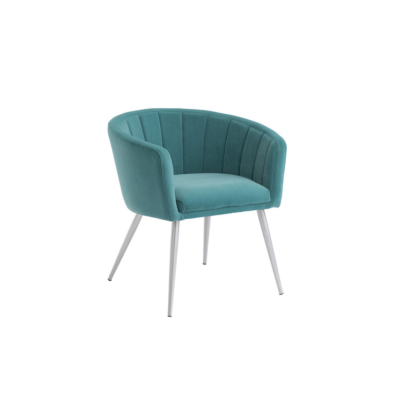 Ilpo Velvet Barrel Chair, Teal