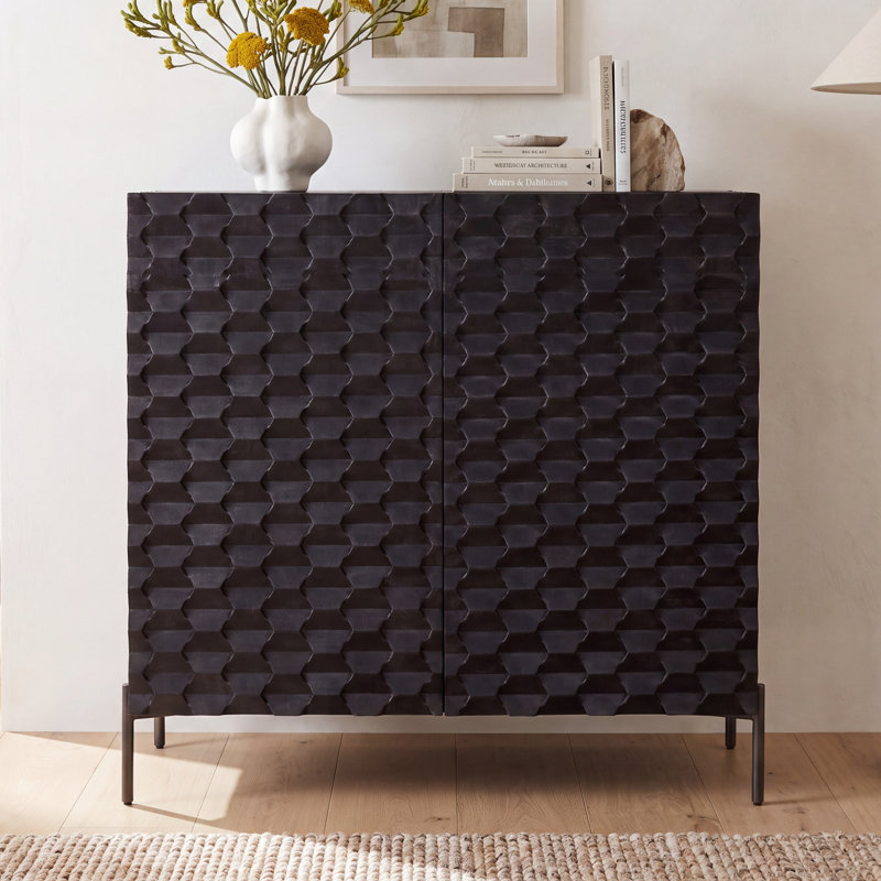 Rori 40.75'' Bar Cabinet, Black