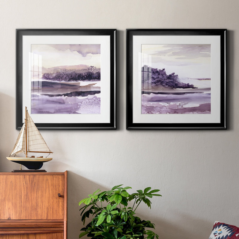 Plum Grove I - ensemble de 2 reproductions de cadres photo, H 17,5 po x l 35 po x P 1,5 po, Noir