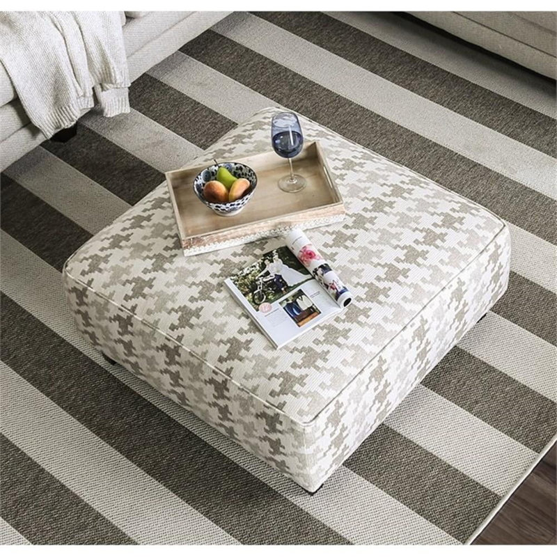 Repose-pieds rembourré de style contemporain