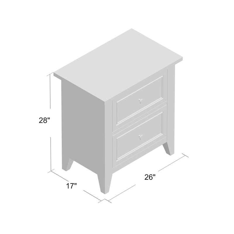 Aubrieanna 26'' W Plywood / Laminate Board Nightstand, Brown