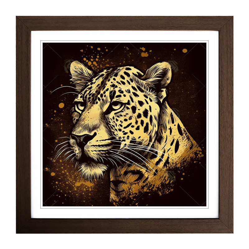 LeopardNo.2 - Framed Print, Walnut