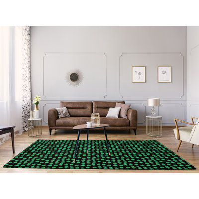 Tapis noir/vert léger ghosts