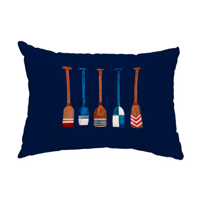  Oar Multi Painted Outdoor Rectangular Pillow Cover & Insert