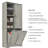 Manolica Storage Cabinet With Doors And Drawers, Tilt-Out Laundry Hamper, Multiple Storage Space, Freestanding Style, Open Shelve, Adjustable Shelf-302772528