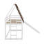 Lit superposé simple en bois avec toit et glissade