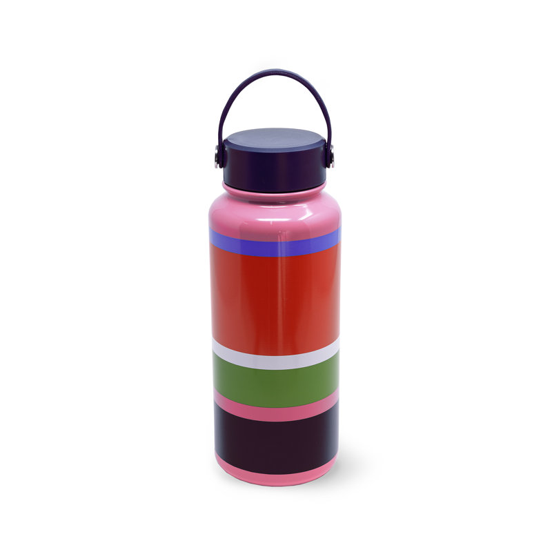 Stainless Steel XL Water Bottle, Sunny Day Stripe