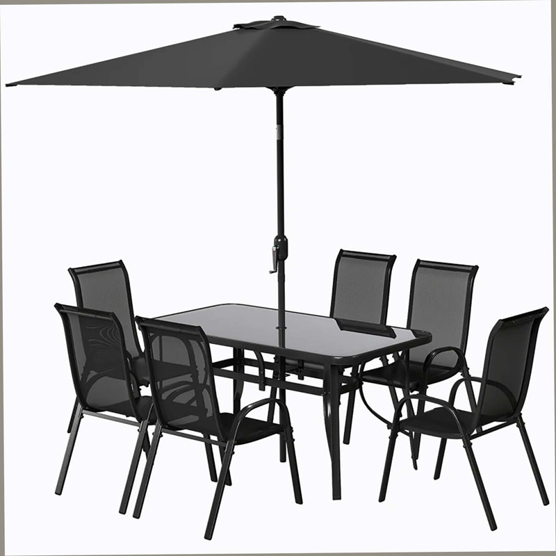 Ensemble de conversation de style moderne, ensemble de 8 meubles de patio