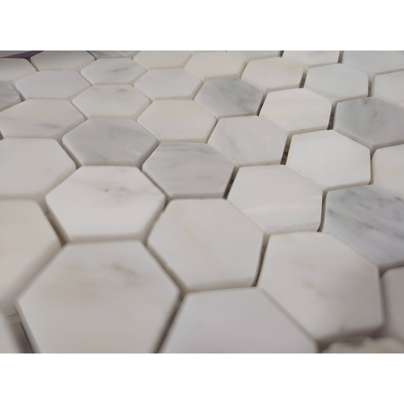 Carrelage mosaïque en marbre Lux Hexagone