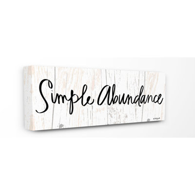 " Simple Abundance "