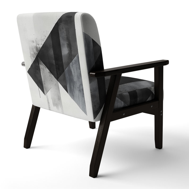 Chaise d'appoint Abstract Shapes, Accoudoirs carrés noirs