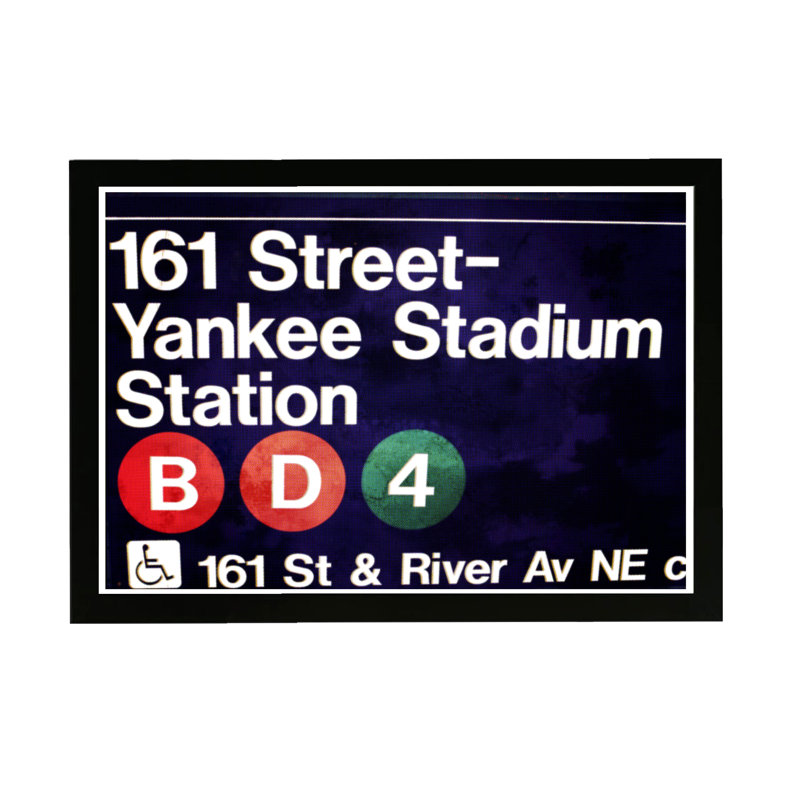 « yankee stadium », art textuel encadré