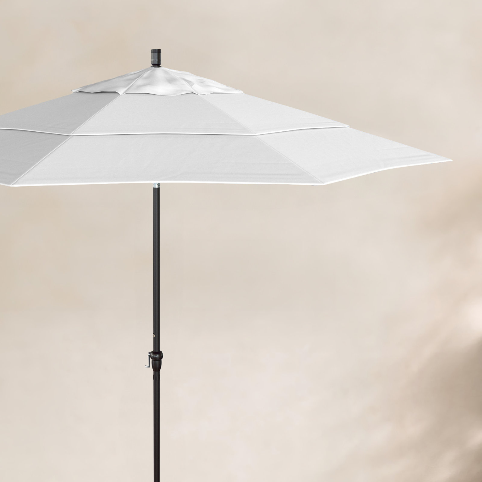 132'' Outdoor Umbrella, White - Olefin