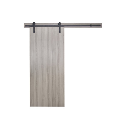 36'' x 84'' Solid + Manufactured Wood Flush without Installation Hardware Kit Barn Door