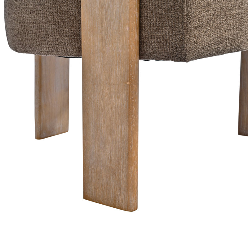Chaise d'appoint Mamanbai, Chenille taupe-brun