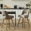 Tabouret de bar pivotant en similicuir avec structure en bois massif (ensemble de 4)-1920880857-1926002415-1926002414