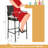 Bahoque Polyethylene (PE) Wicker Outdoor 29.5'' Bar Stool with Cushion