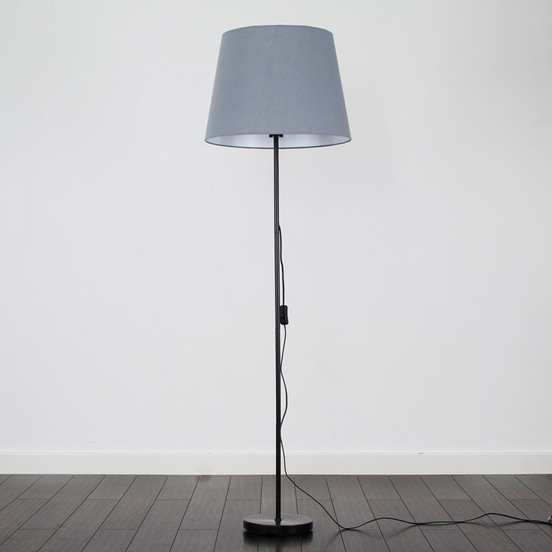 Bekbele 158cm Traditional Floor Lamp, Grey, No, Black