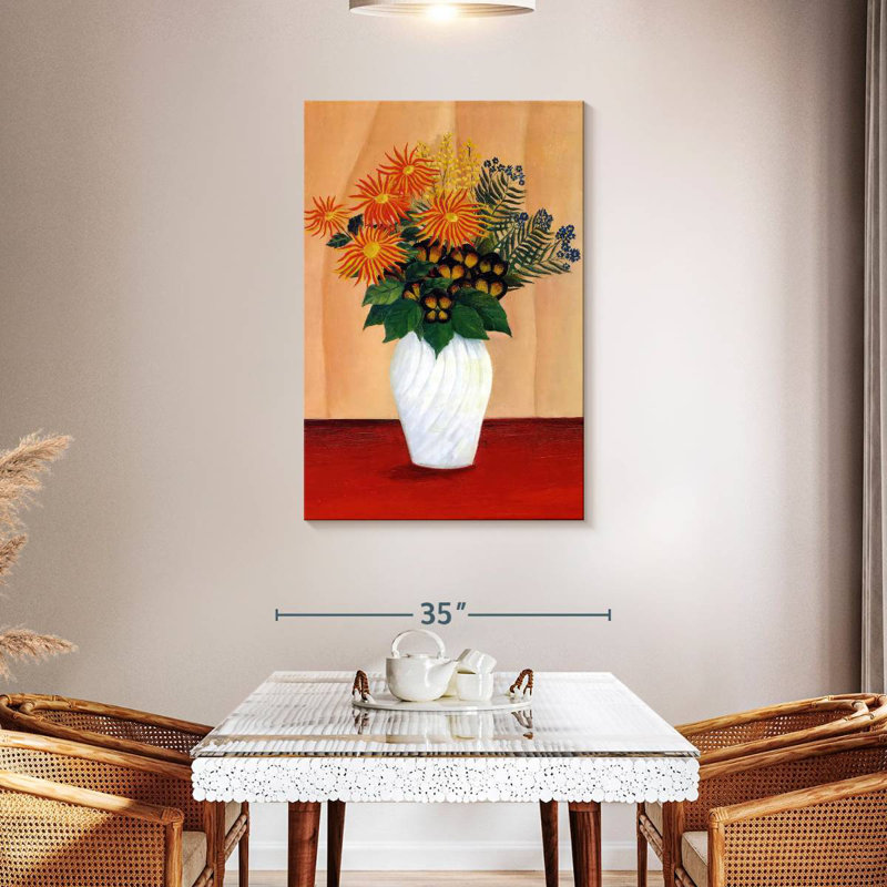 Bouquet de fleurs Harnek 1909-10, H 45 po x l 30 po