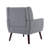 Jaqueze Upholstered Gray Polyester Tufted Square Arm Accent chair-345980273