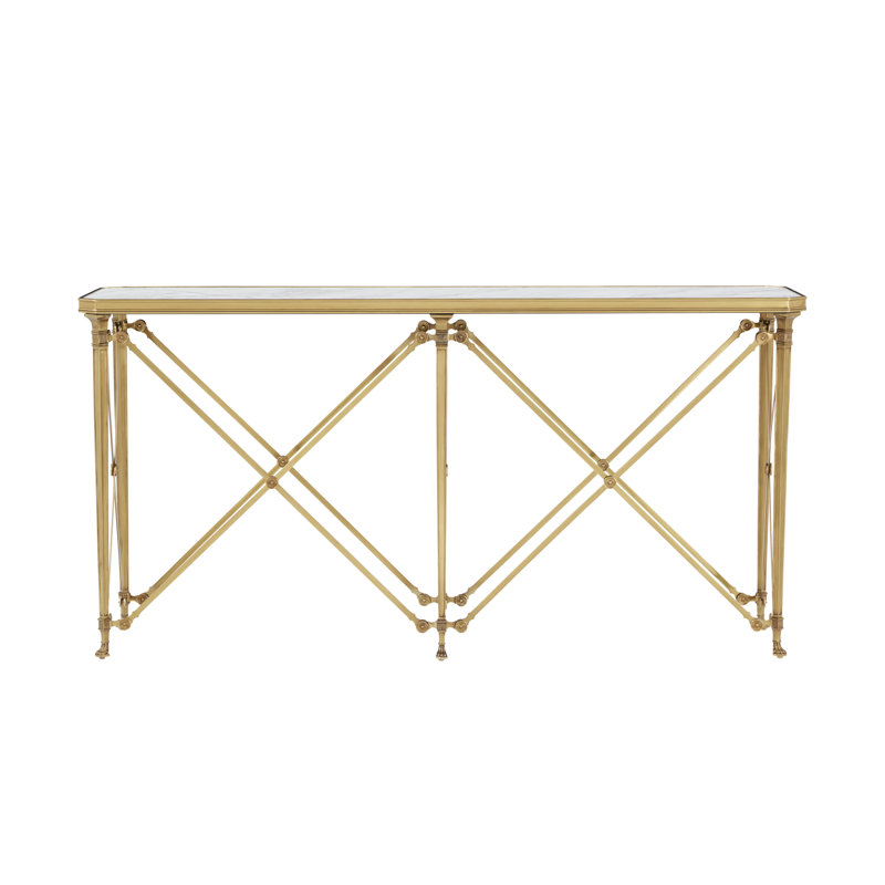 Spencer London 64'' W Marble Console Table