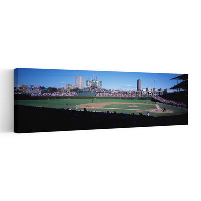 Baseball Match In Progress, Wrigley Field, Chicago, Cook County, Illinois, Usa Abstract Contemporary Architecture Landscape Wall Art