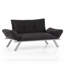 Causeuse en chenille noire pour espace de vie principal