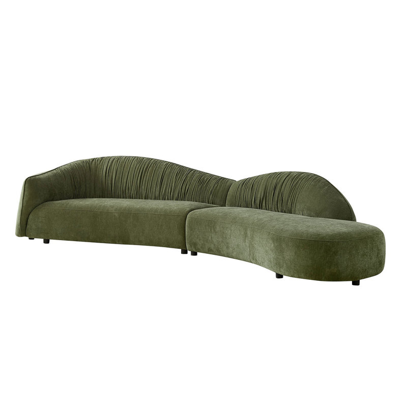 Canapé confortable avec méridienne 145,67 po Mid-Century