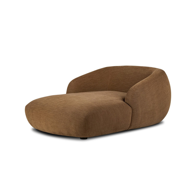 Upholstered Chaise Lounge, Laughlin Ochre 97% Polyester/3% Flax-Linen