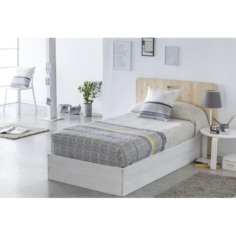 Geometric Bedding, Grey, 80cm W x 240cm L