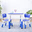 Table d'activités carrée effaçable à sec avec deux chaises ECR4Kids, mobilier pour enfants, 3 pièces-59602064