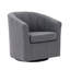 Fauteuil demi-tonneau pivotant en tissu Arleyne-1501514905
