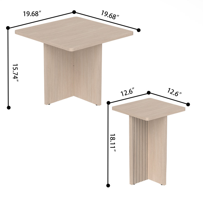 Coffee Tables for Living Room: End Tables Living Room Set of 2 For Modern,Small Coffee Tables for Small Spaces,Nesting Side Tables for Wood
