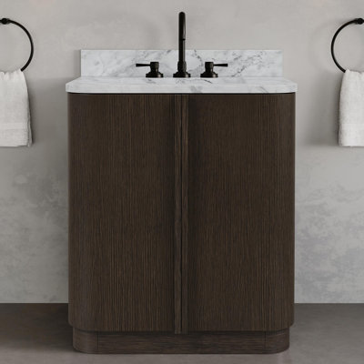 Water Creation Oxford 30" In. Single Sink Mid-Century Style Bathroom Vanity