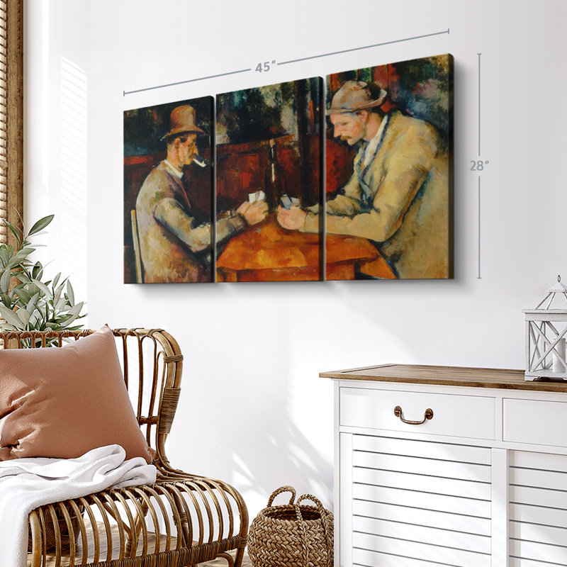 " The Card Players 1890 " on, 28" H x 45" W x 1.25" D