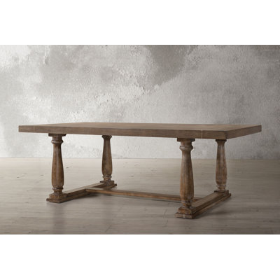 Bernard Weathered Oak Finish Dining Table