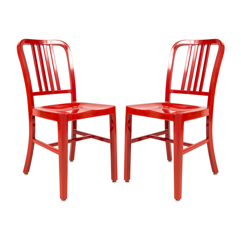 Chaise de patio d'extérieur Hitchcock, Rouge