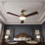 Ventilateur de plafond 52 po avec lumière, conception exclusive brevetée à installation rapide, pales à double face-2042523430-2042523434