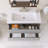 Wall Mounted Single Bathroom Vanity With White Ceramic Integrated Top-686013736-686013747