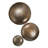 Bronze Metal Plate Large Metallic Disk Home Wall Decor, Set of 3 35", 29", 17"D
