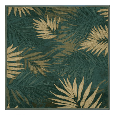 Machine Washable Nature Green Area Rug